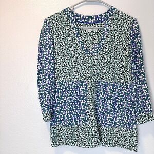 Boden Size-US-6‎ Mollie Bloomsbury Spots Green Blue Polka Dot Top